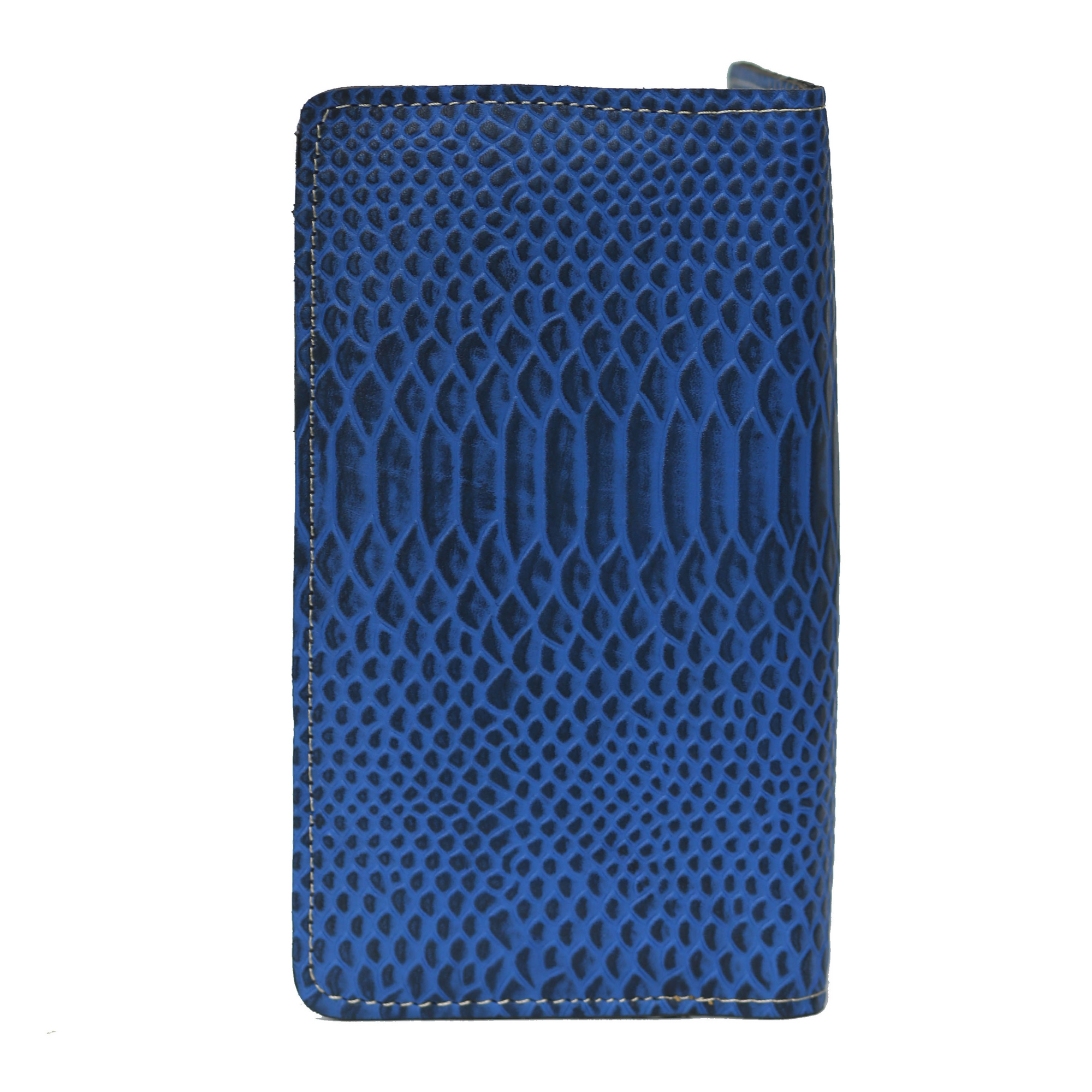 Blue Textured zipper Wallet