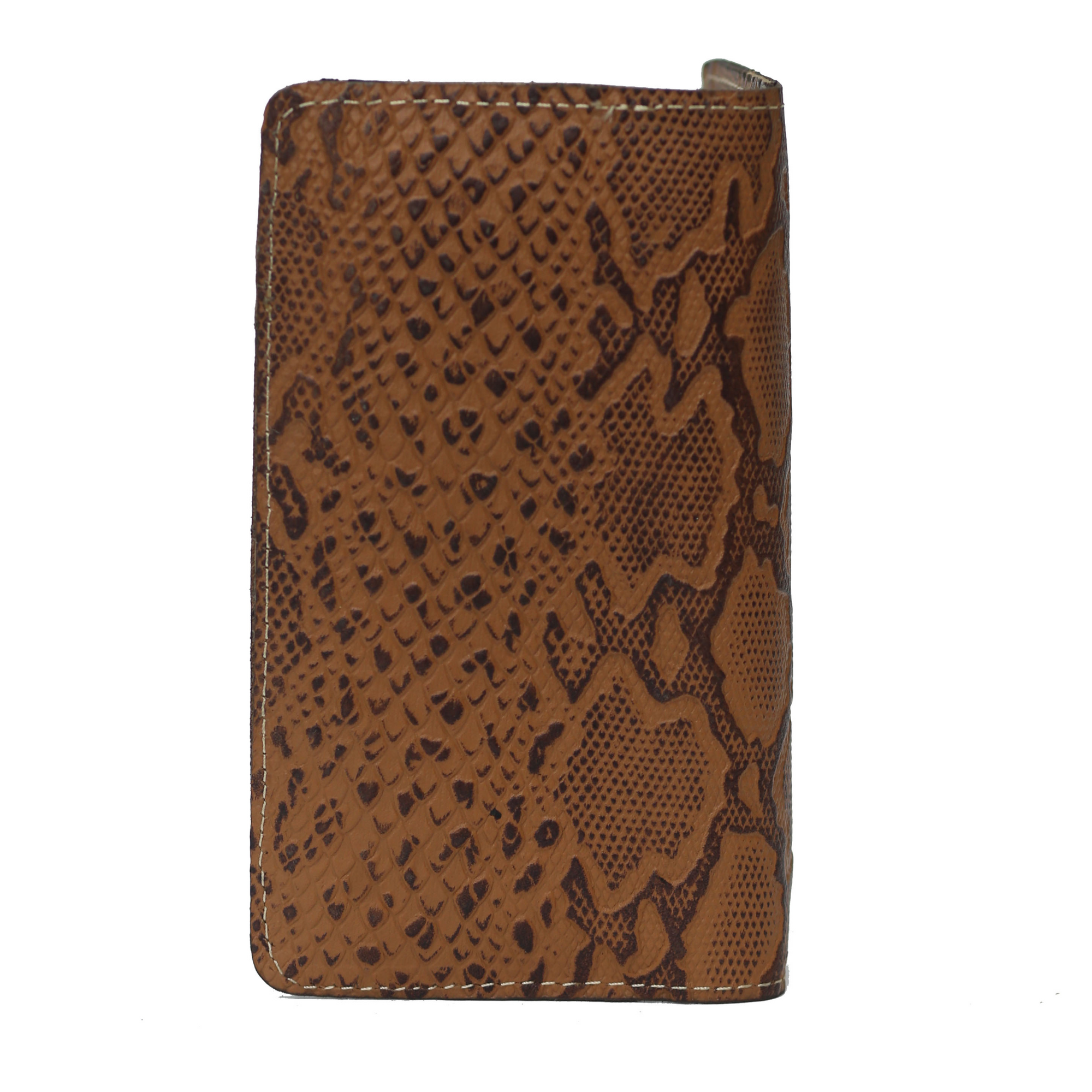 Brown Textured zipper Wallet