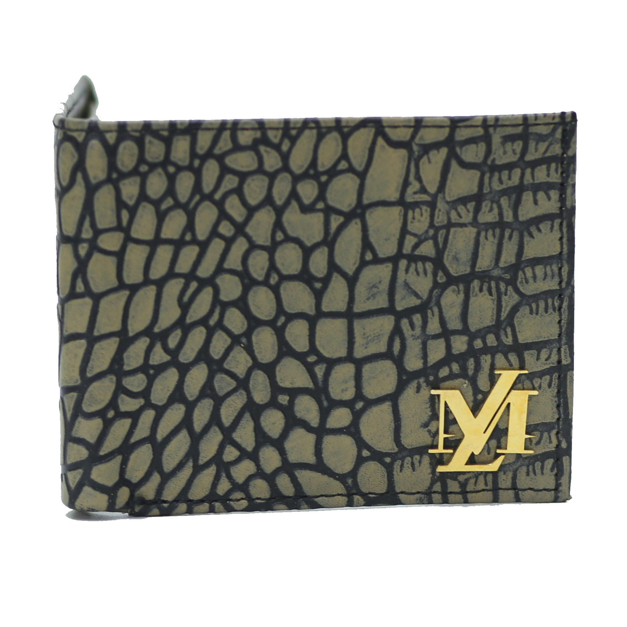 Bi-Fold Coin Pocket Ecru with black Wallet