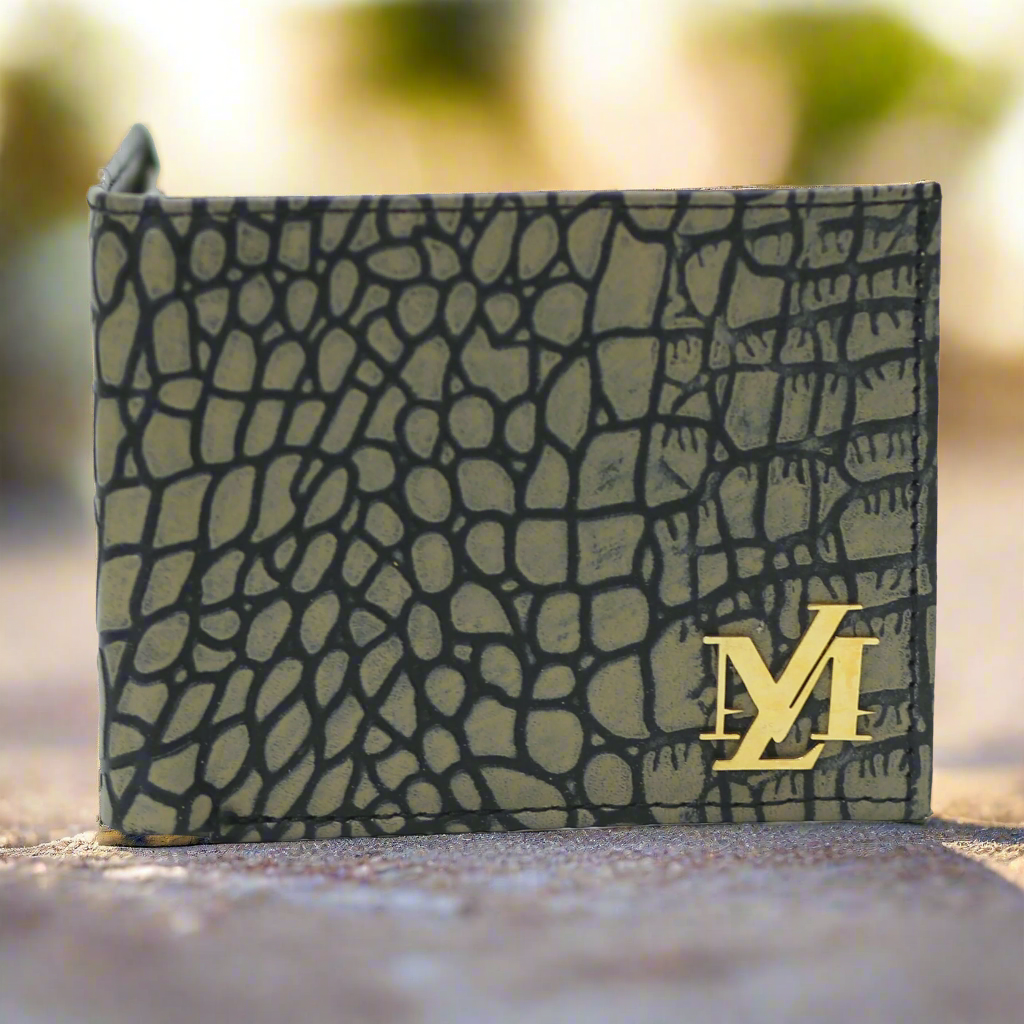 Bi-Fold Coin Pocket Ecru with black Wallet