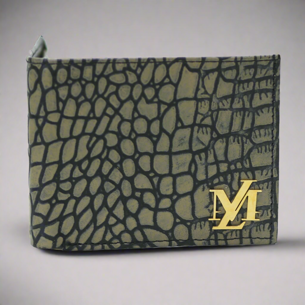 Bi-Fold Coin Pocket Ecru with black Wallet