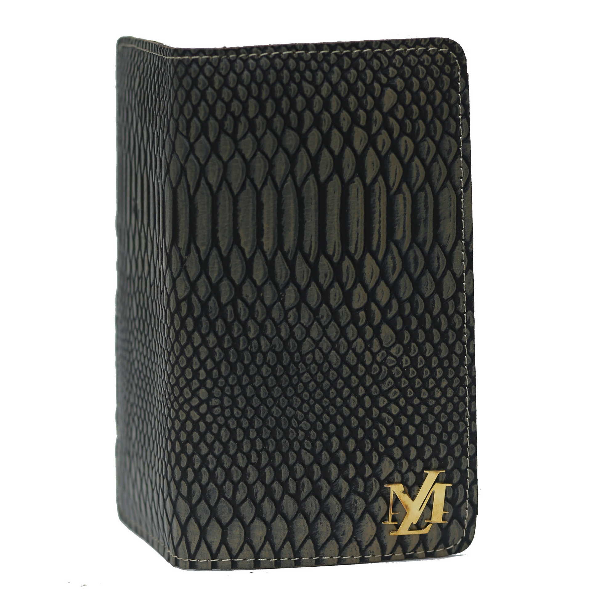 Dark Grey Textured zipper Wallet