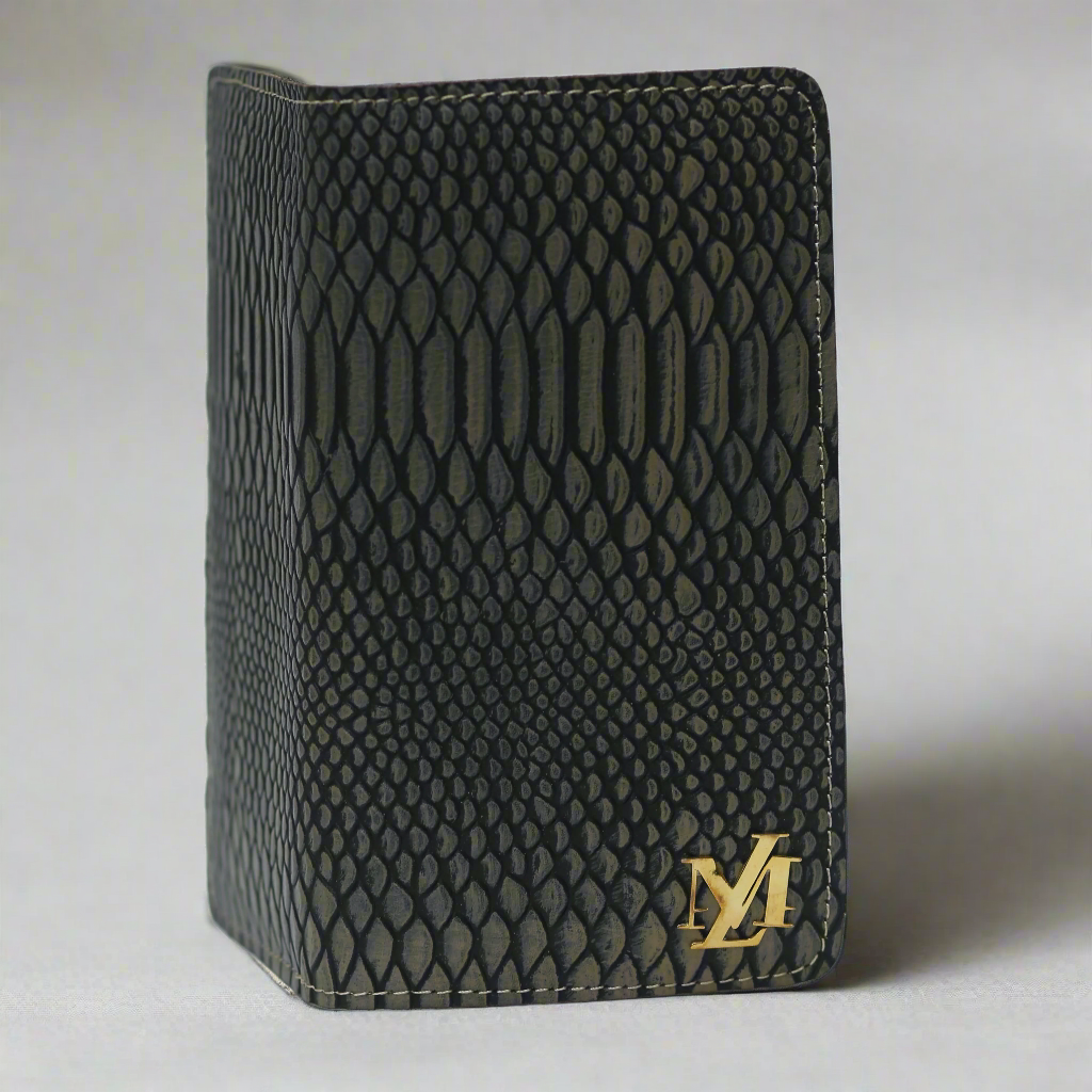 Dark Grey Textured zipper Wallet