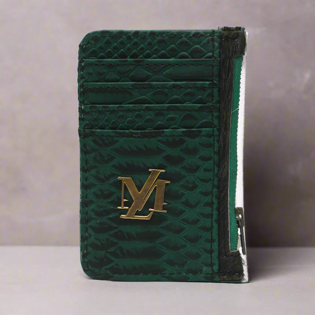 Dark Jungle Green CROCODILE WALLET