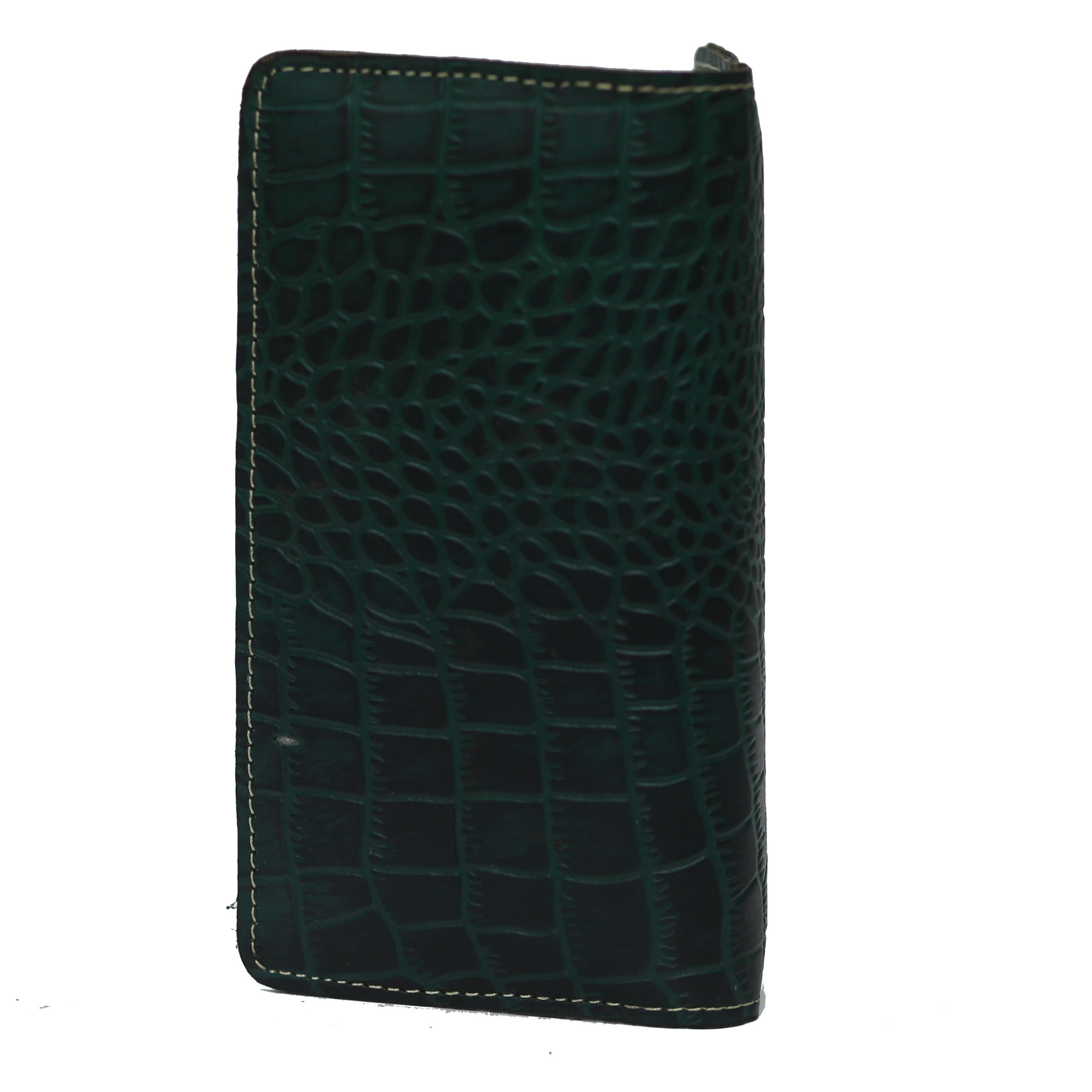 Green Textured zipper Wallet