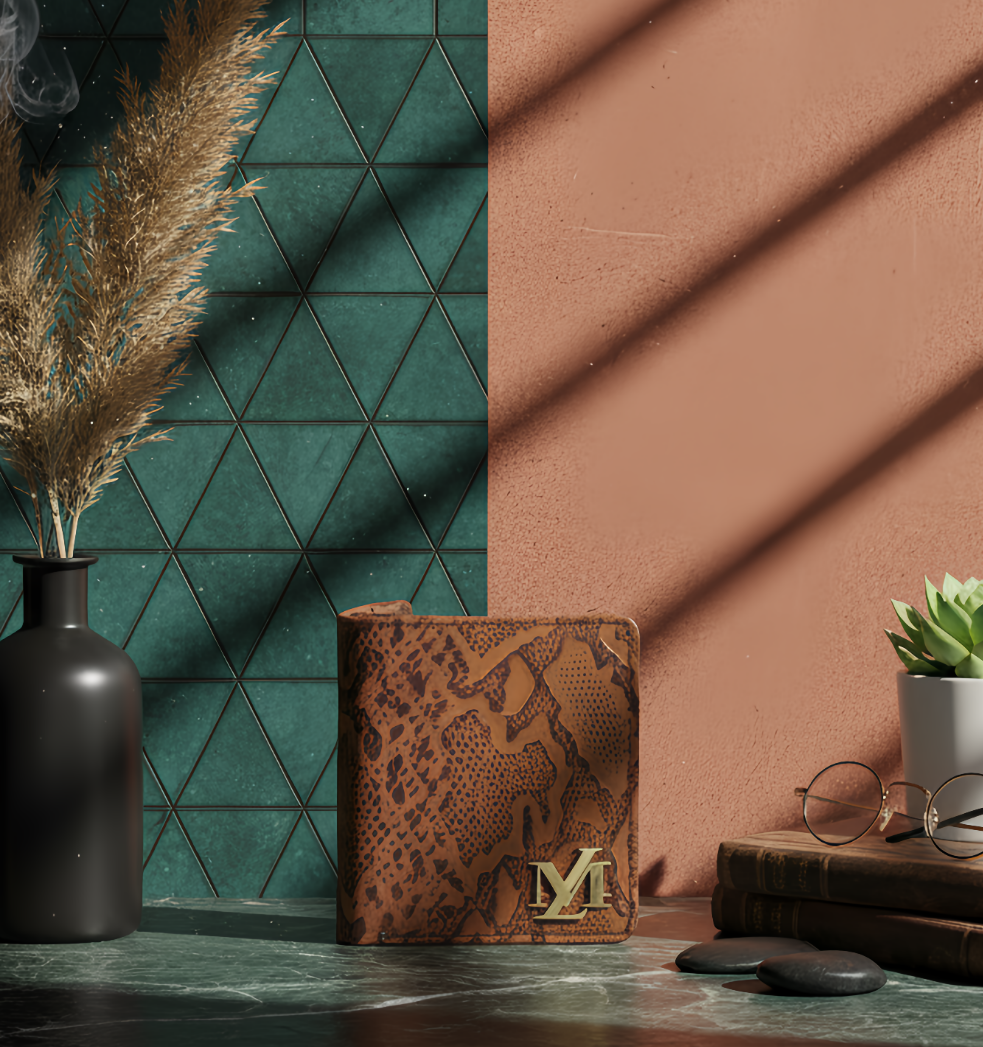 Python Mini Wallet Conic with Black Waxed