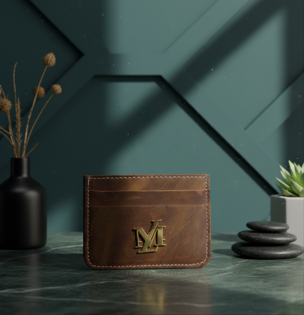 Tan Pullup Card Holder