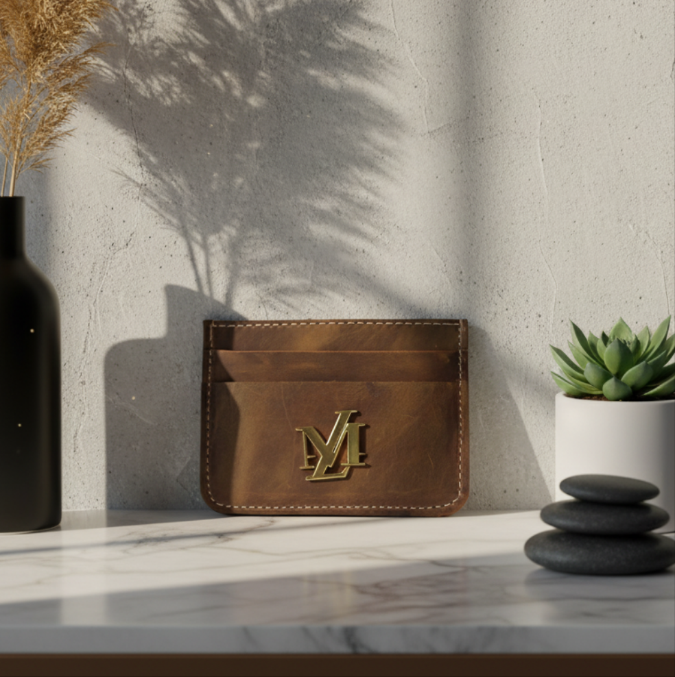 Tan Pullup Card Holder