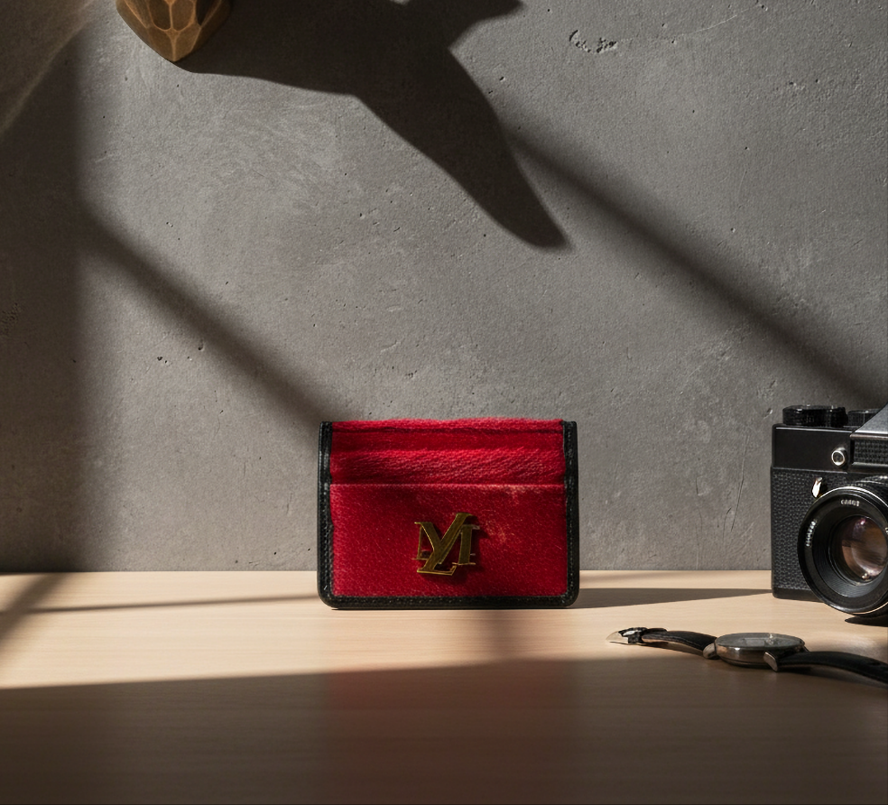 Red Hairon Card Holder