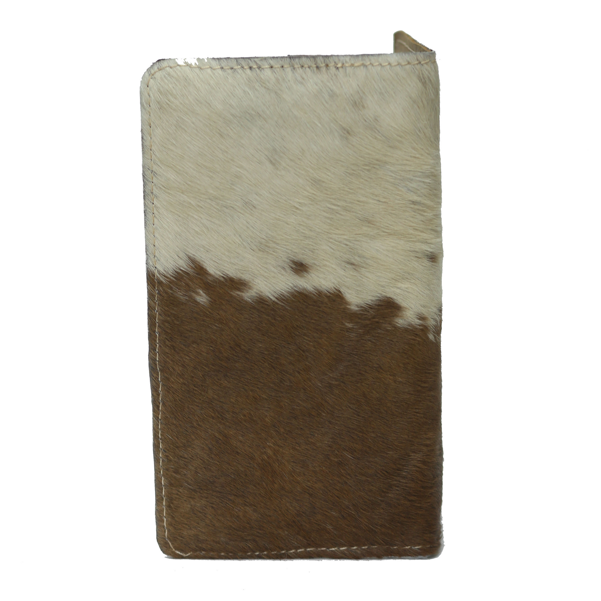 Light Brown Hair-On zipper Wallet