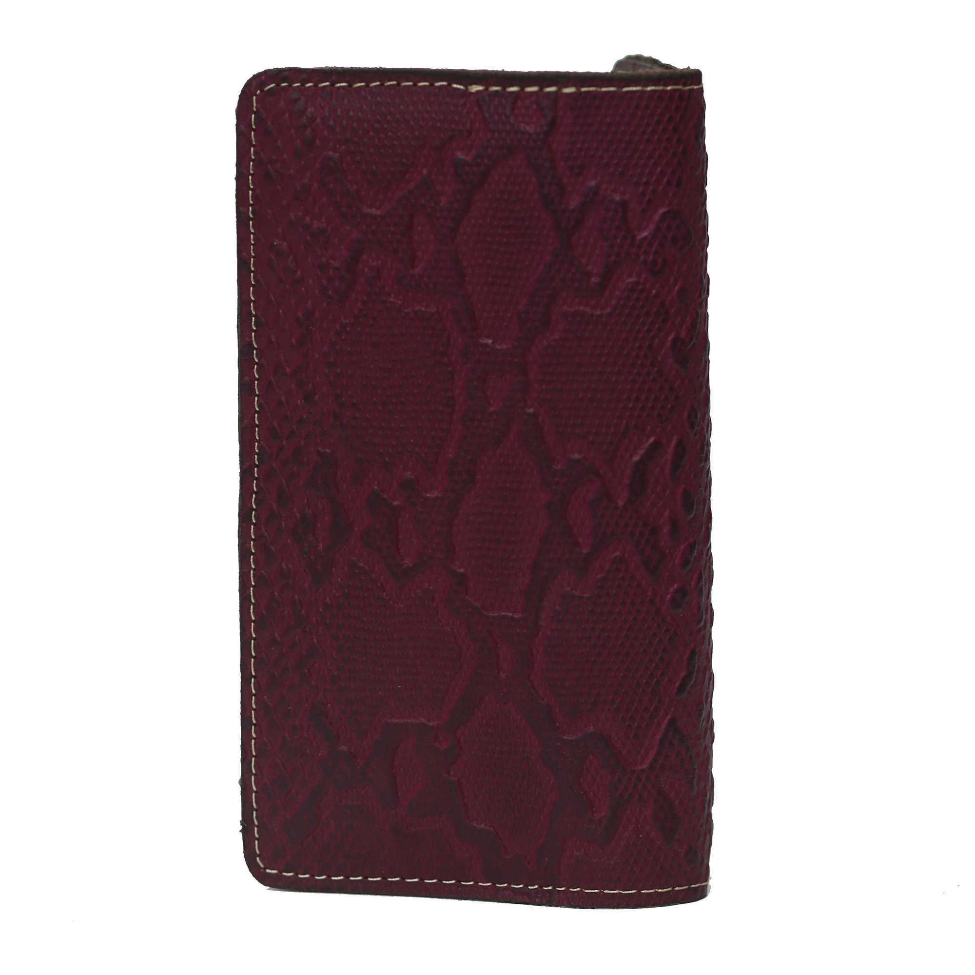 Maroon Textured zipper Wallet