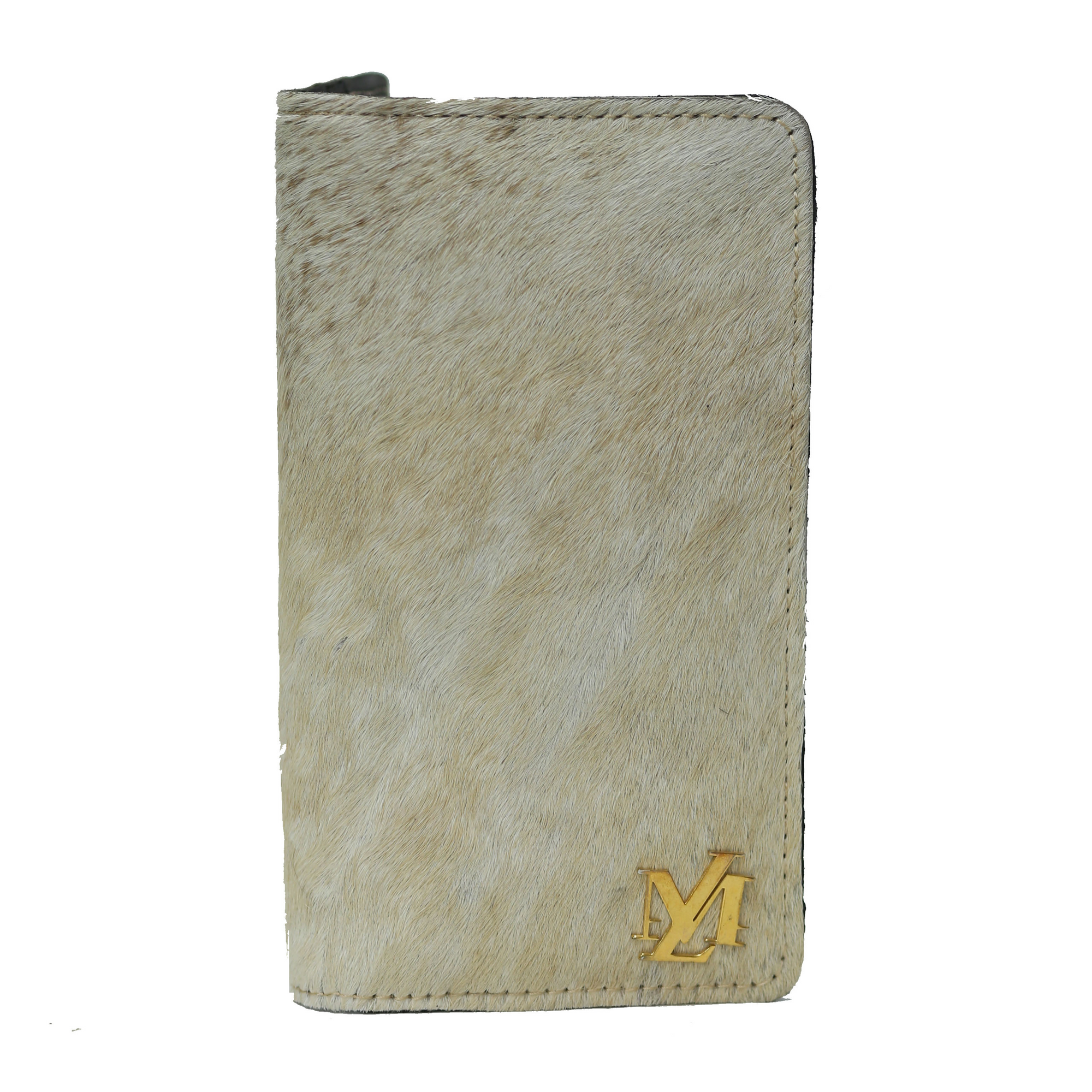 Off White Hair-On zipper Wallet