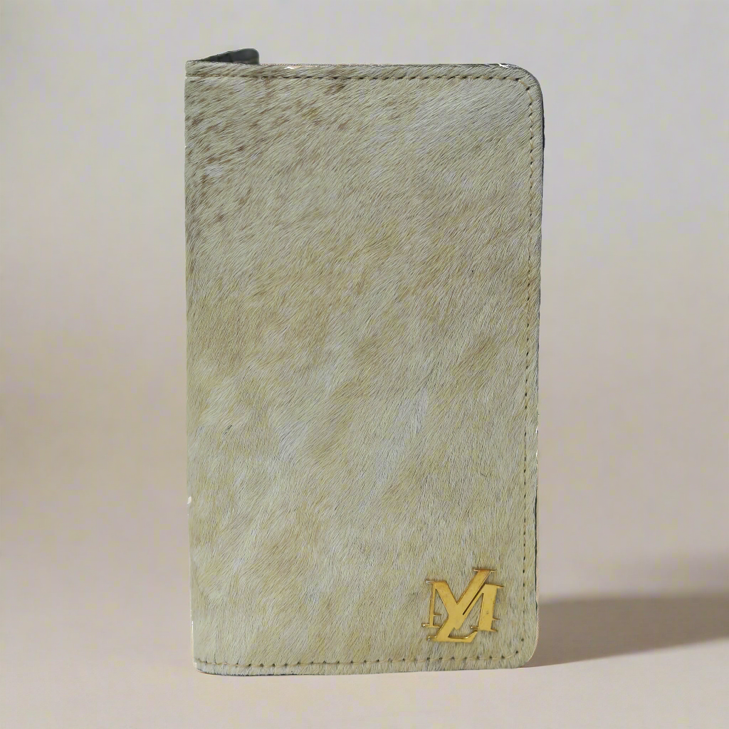 Off White Hair-On zipper Wallet
