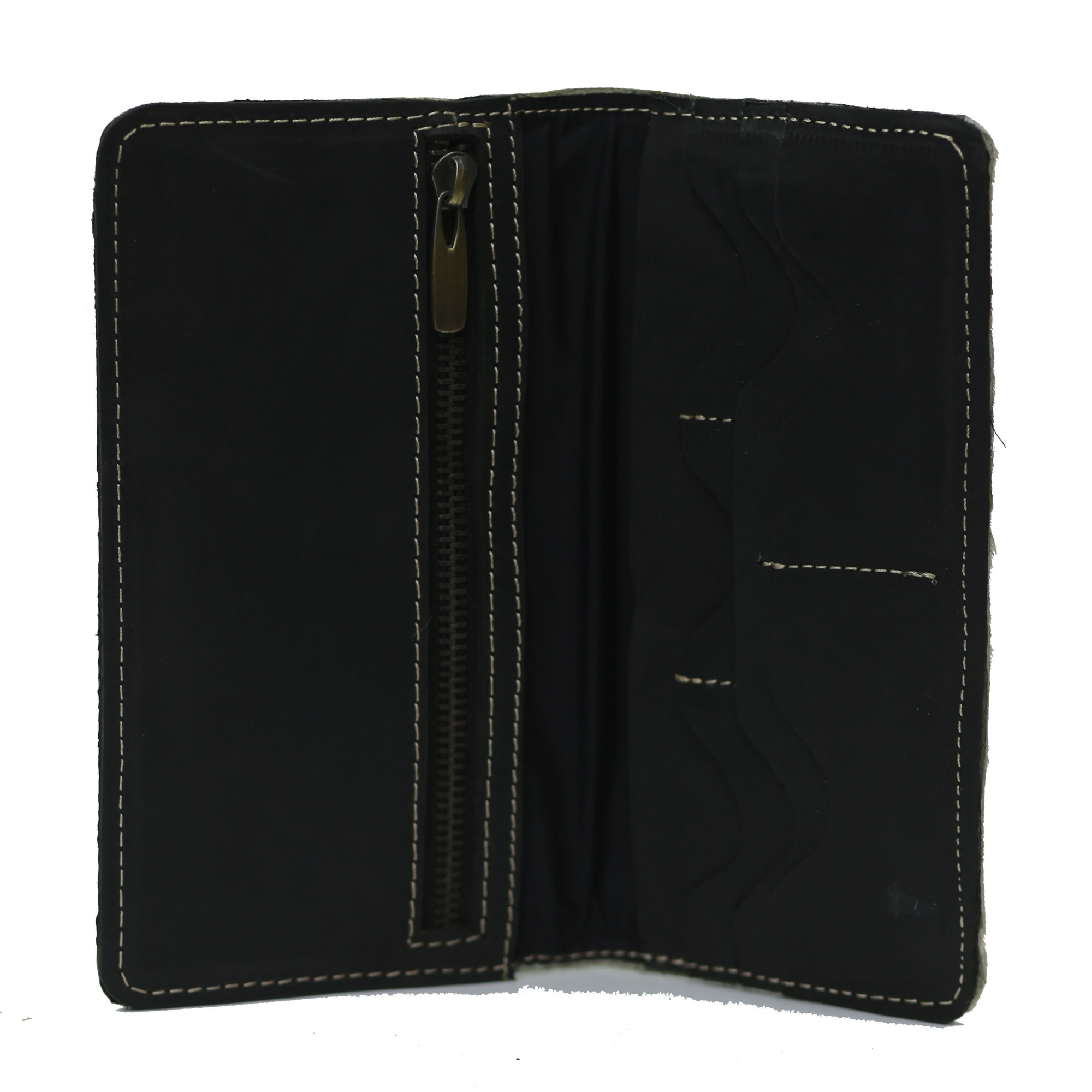 Off White Hair-On zipper Wallet