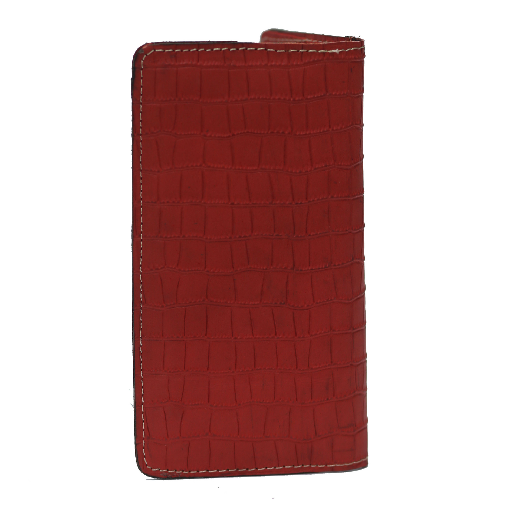 Red Textured zipper Wallet