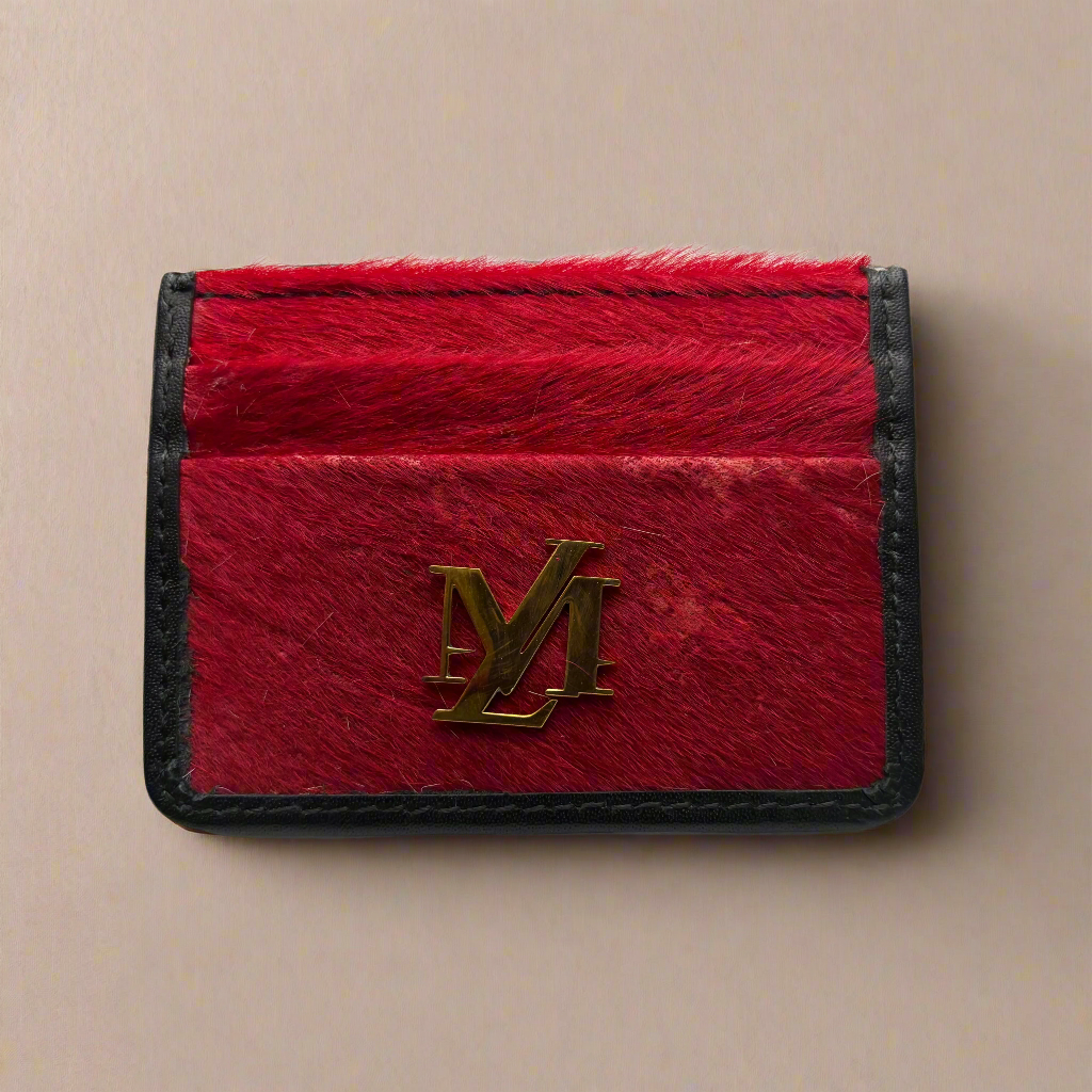 Red Hairon Card Holder