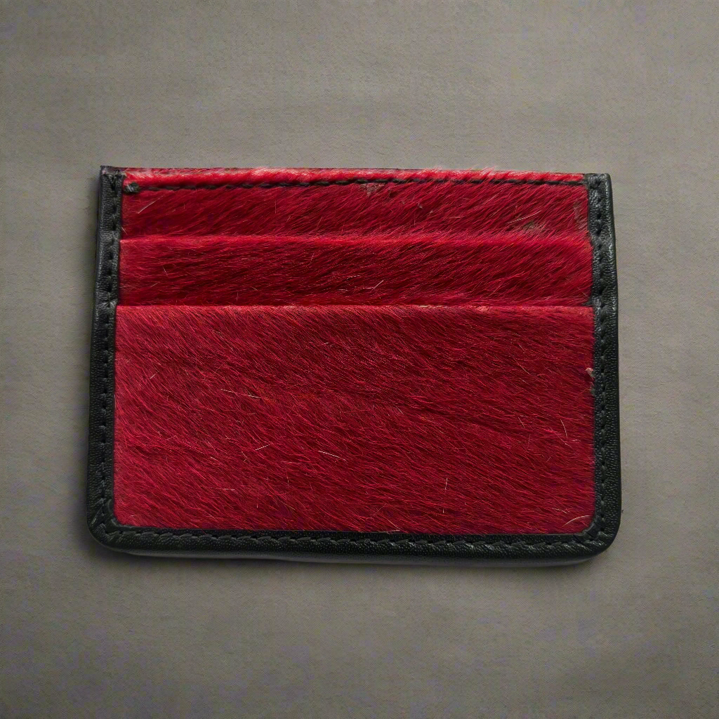 Red Hairon Card Holder