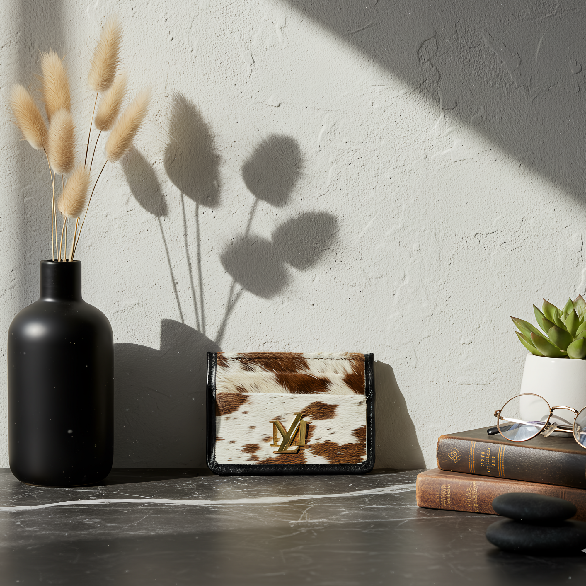 Combination Hairon Card Holder
