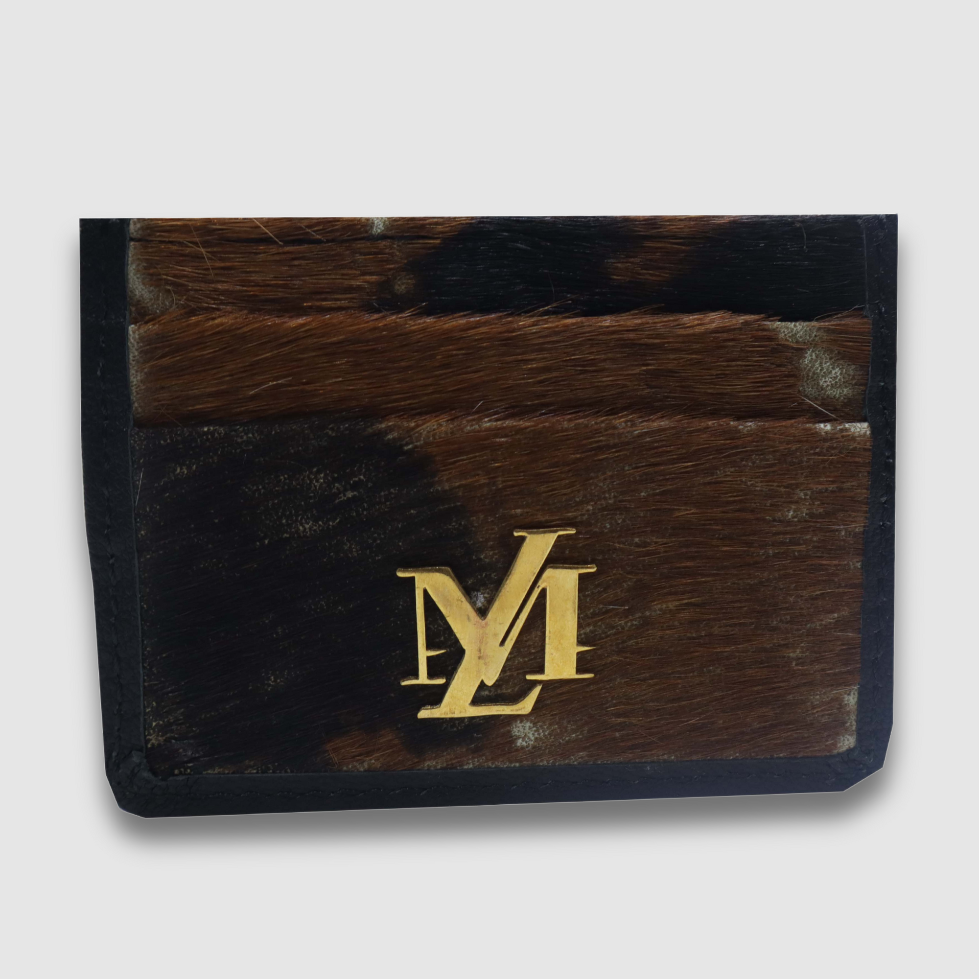 Antique Buff Hairon Card Holder