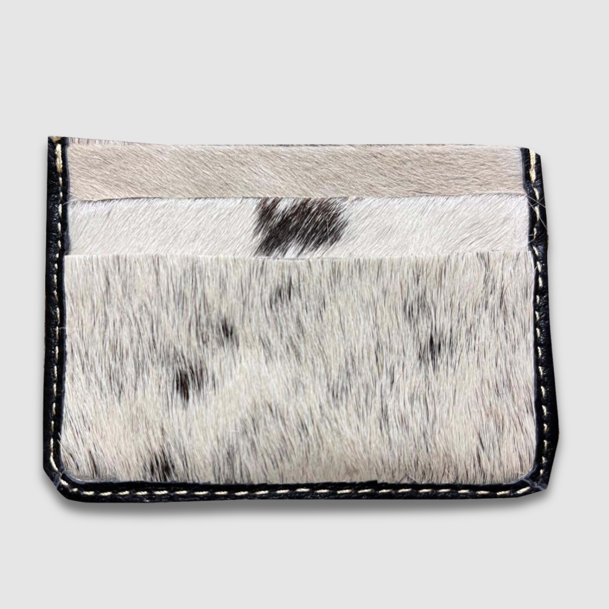 Black with white combo Hairon Card Holder