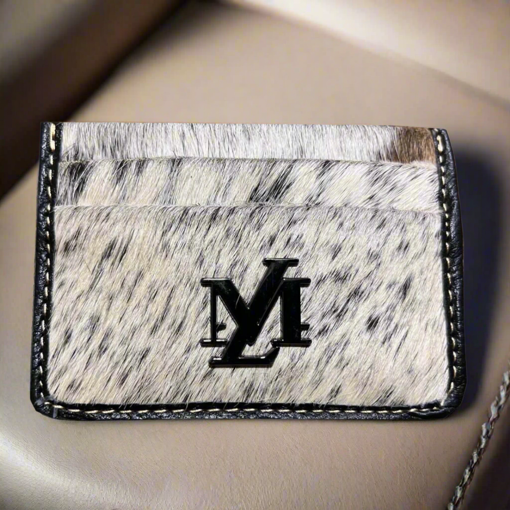Black with white combo Hairon Card Holder