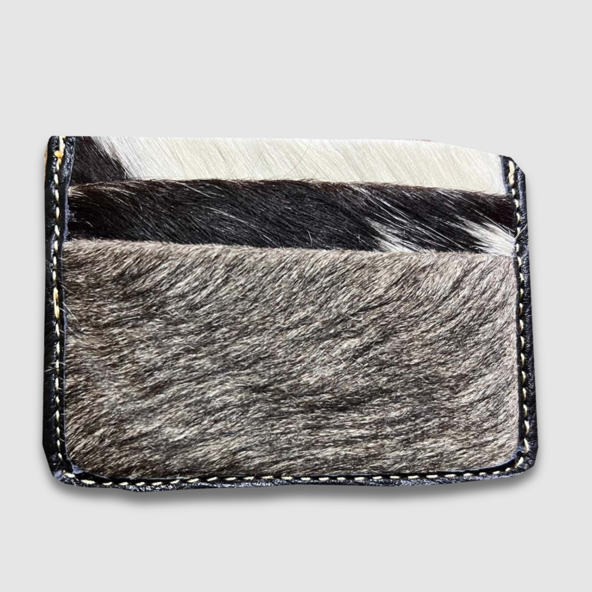 Black with white combo Hairon Card Holder