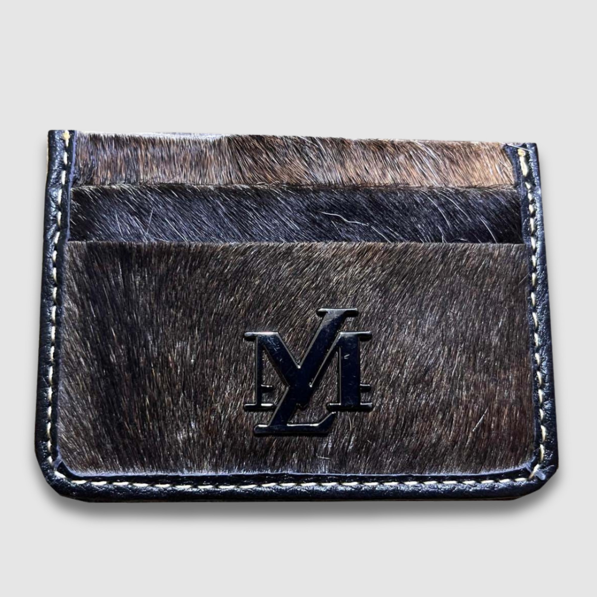 Black with white combo Hairon Card Holder