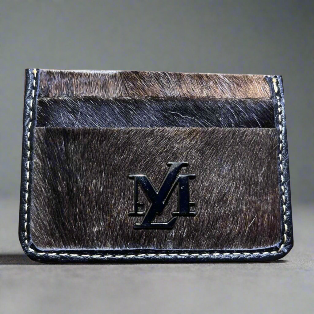 Black with white combo Hairon Card Holder