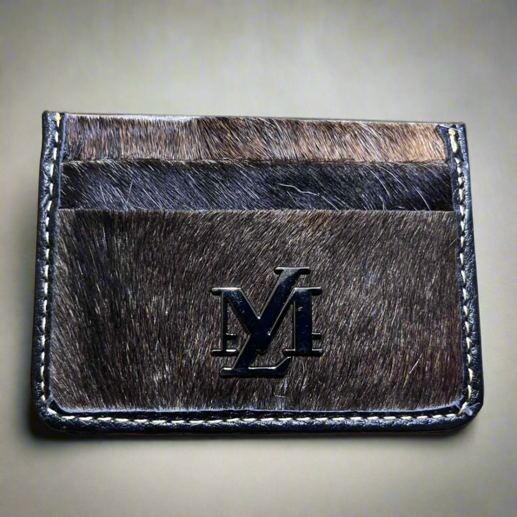 Black with white combo Hairon Card Holder
