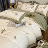 Cotton Bed Linen Embroidered Quilt Cover