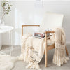 Hand-woven tassel knitted blanket