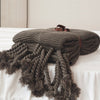 Ac blanket with tassel knitted thread blanket