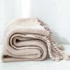 Ac blanket with tassel knitted thread blanket