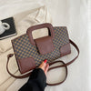 Textured Hand Plaid Casual Bag