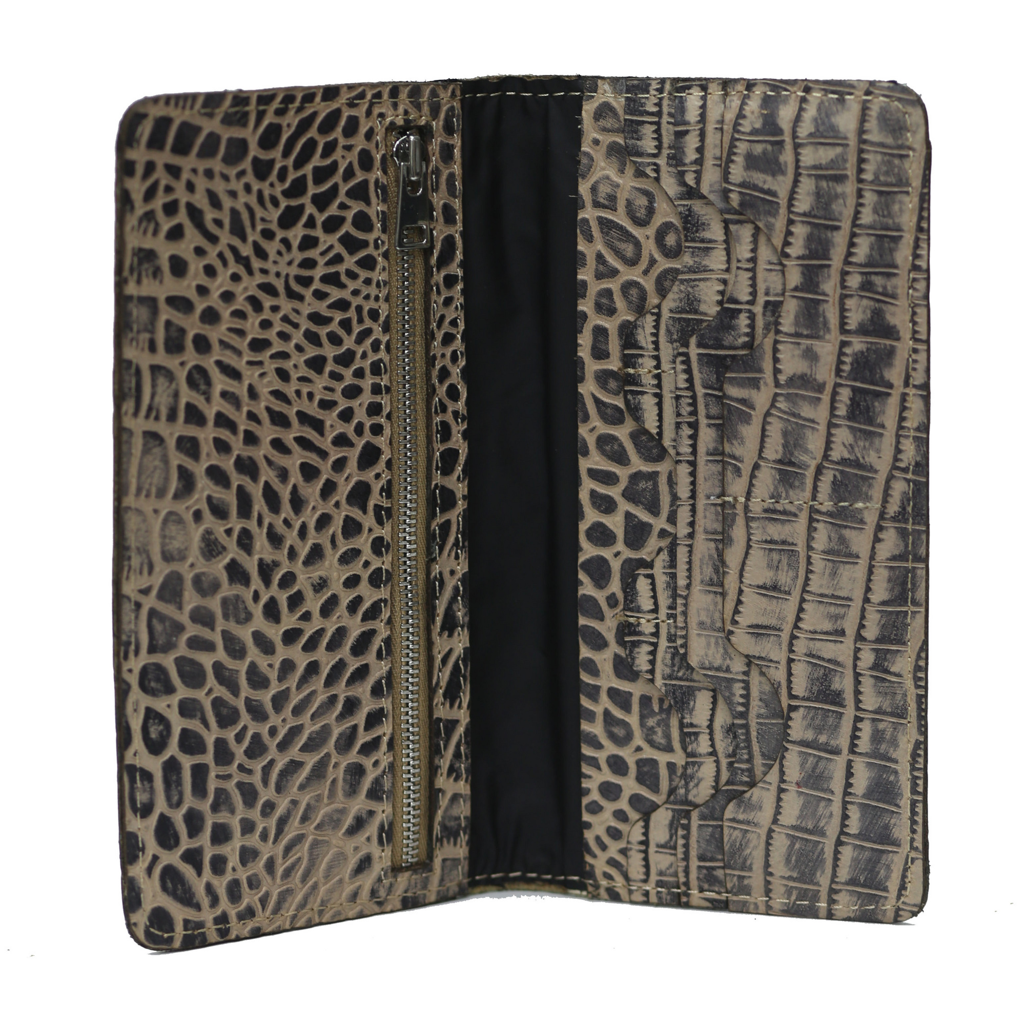 BLK Light Brown zipper Wallet