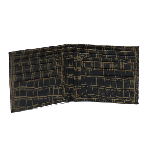 Beige and Black Combination Crocodile