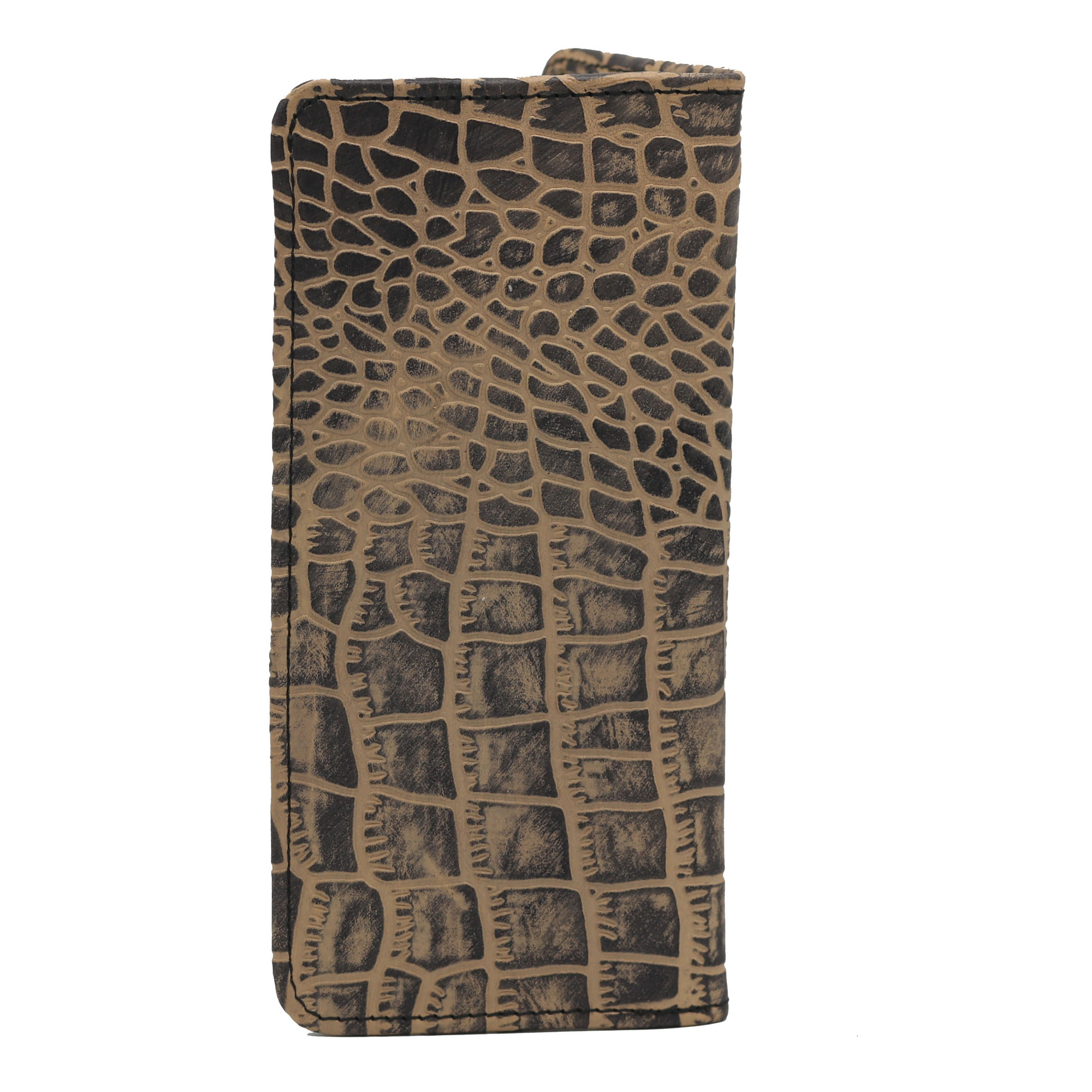 Beige and Black Waxed Crocodile