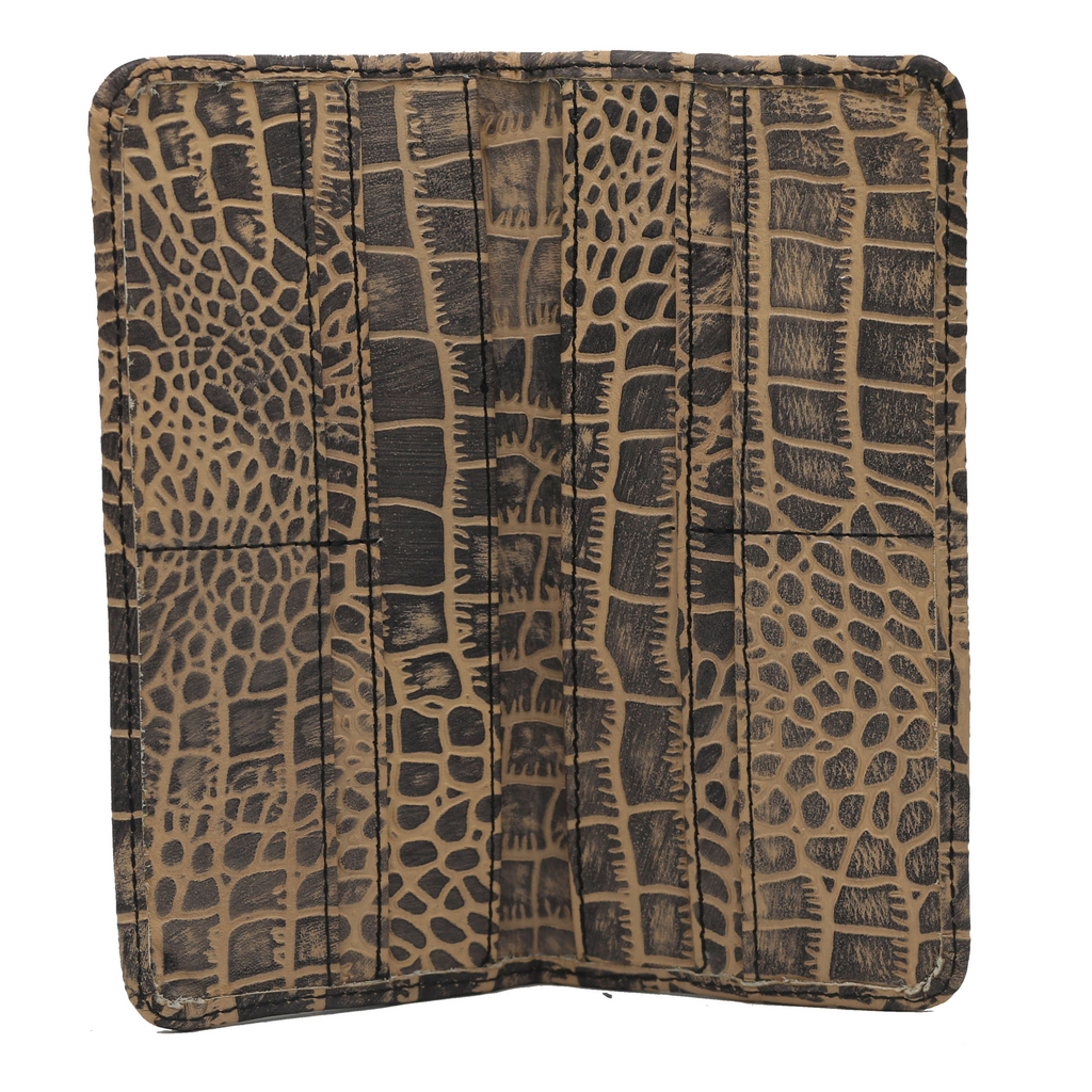 Beige and Black Waxed Crocodile