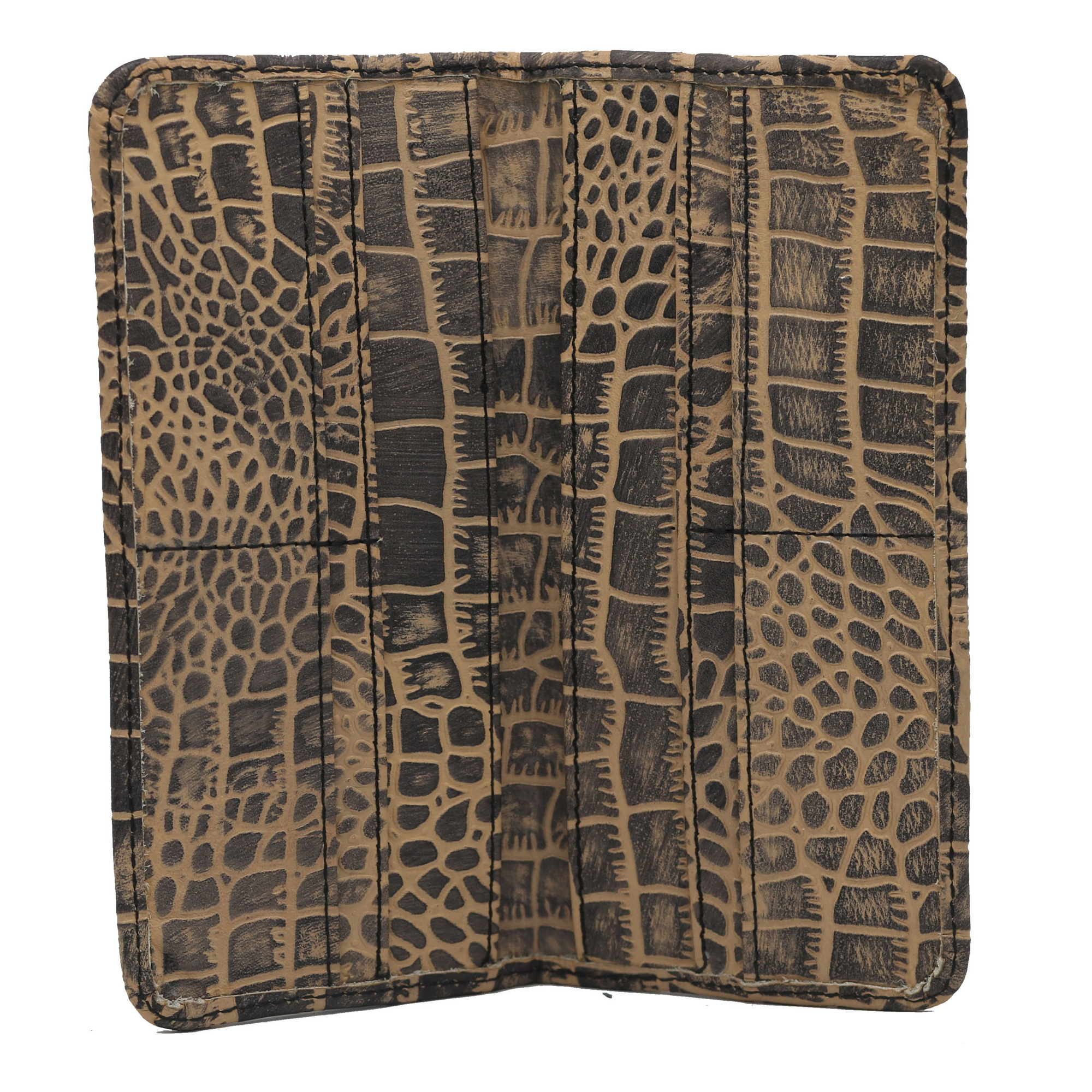 Beige and Black Waxed Crocodile