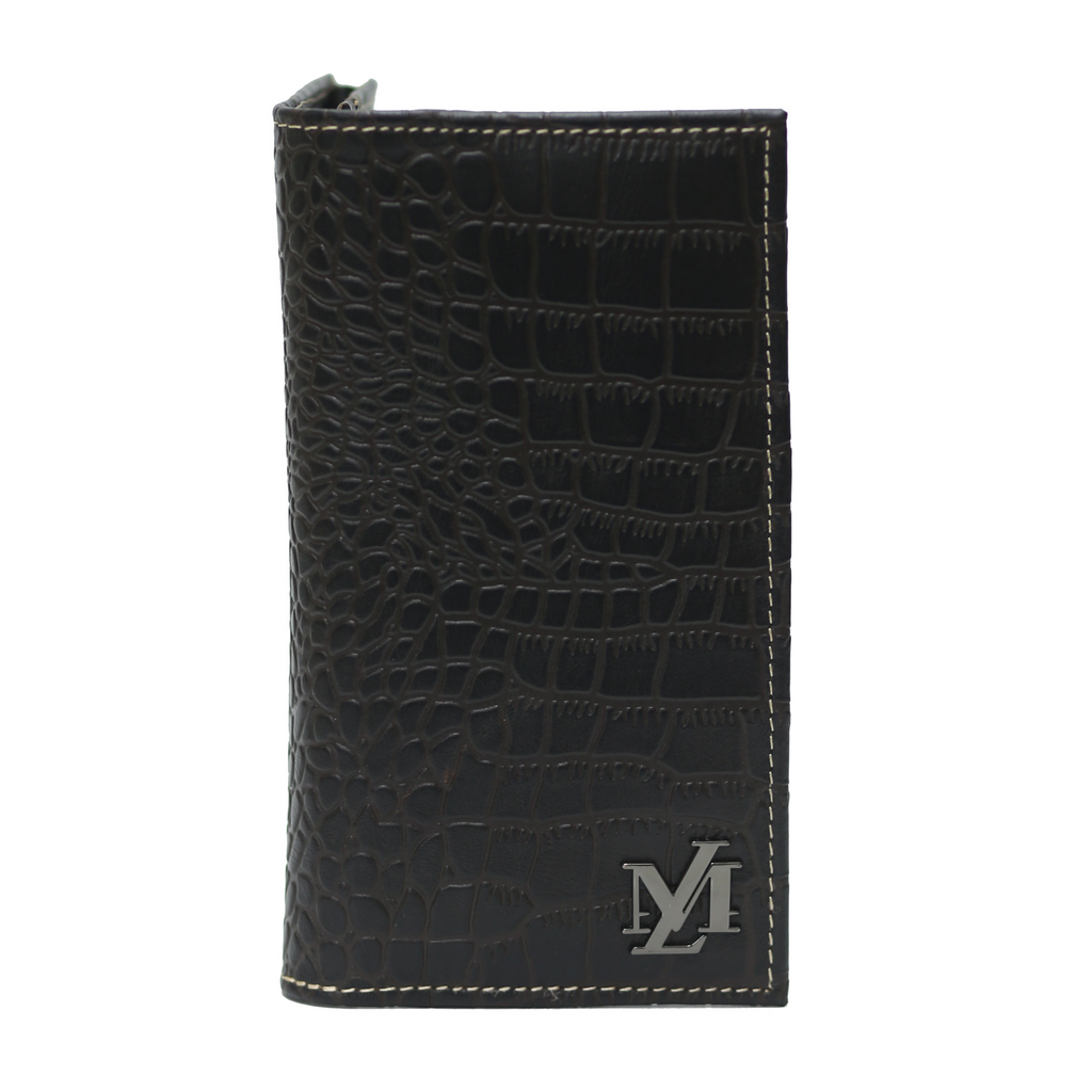 Black Brown Waxed Wallet