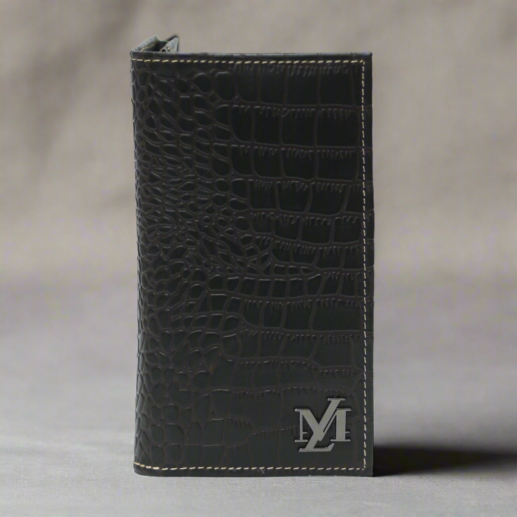 Black Brown Waxed Wallet