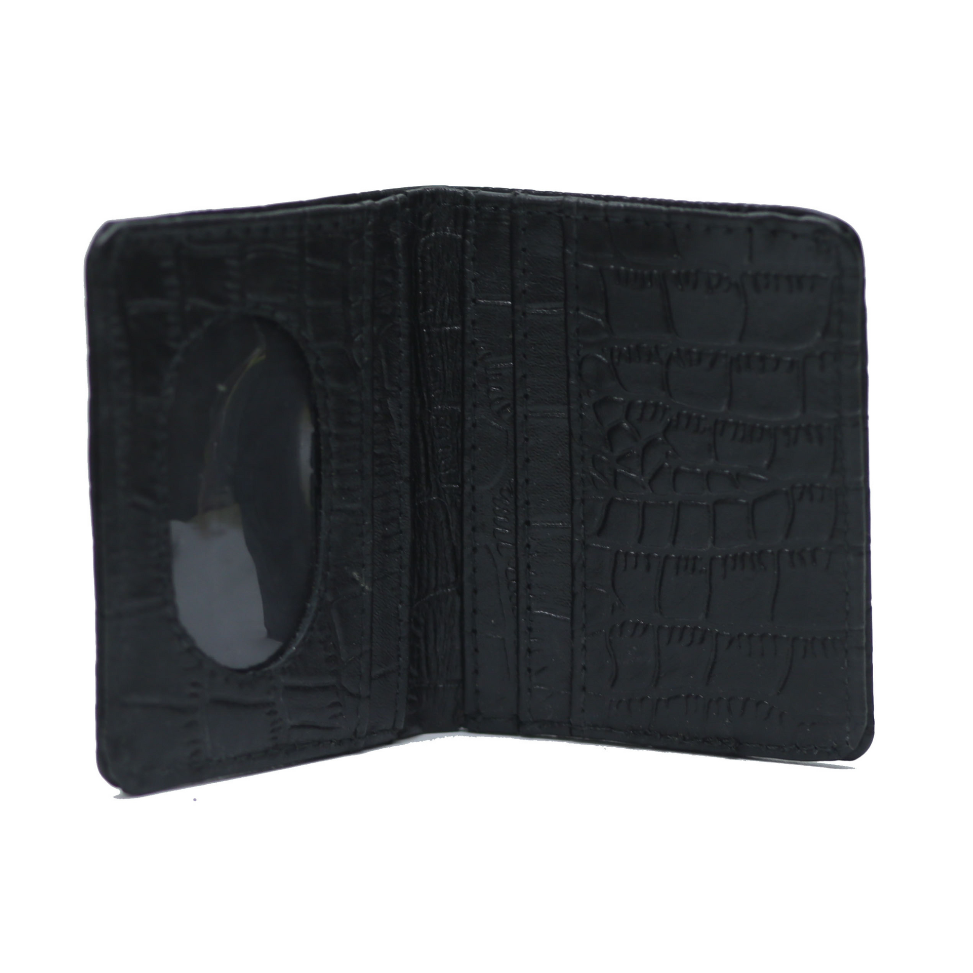 Black Crocodile Mini Wallet