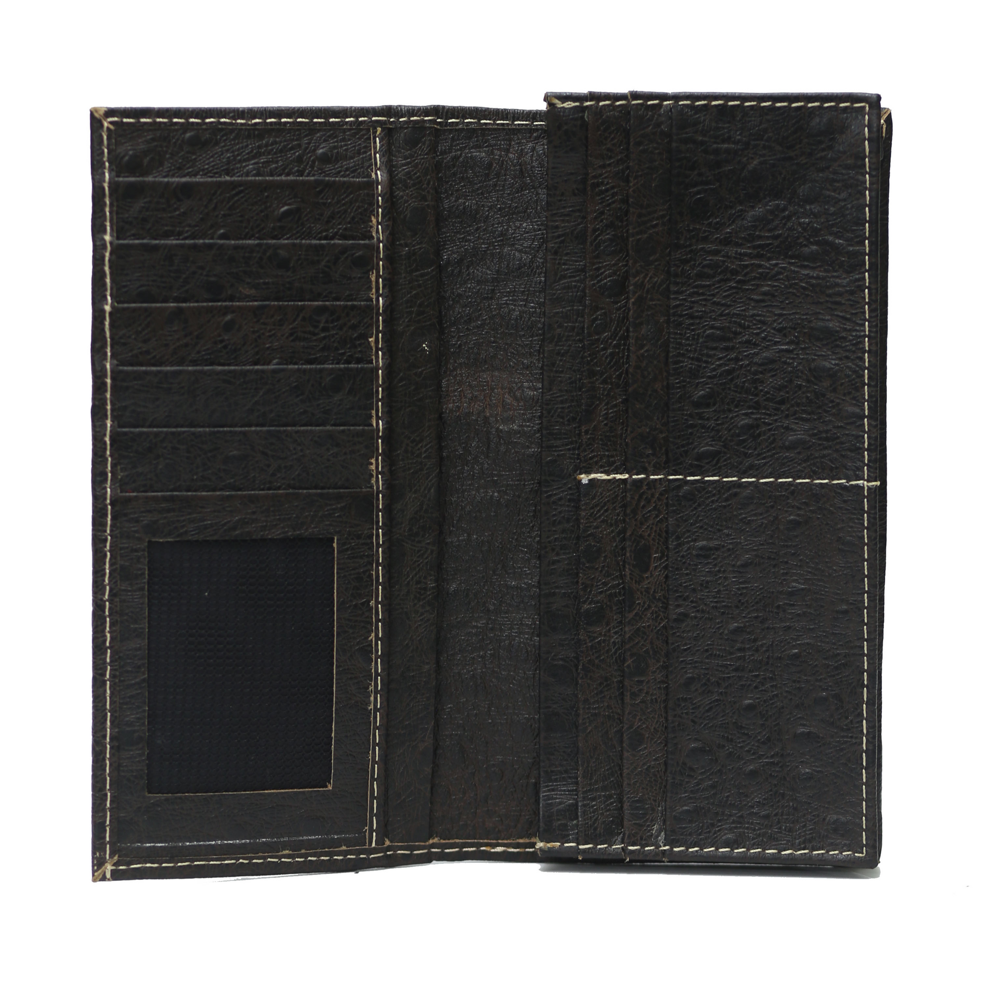Black dots leather Waxed Wallet