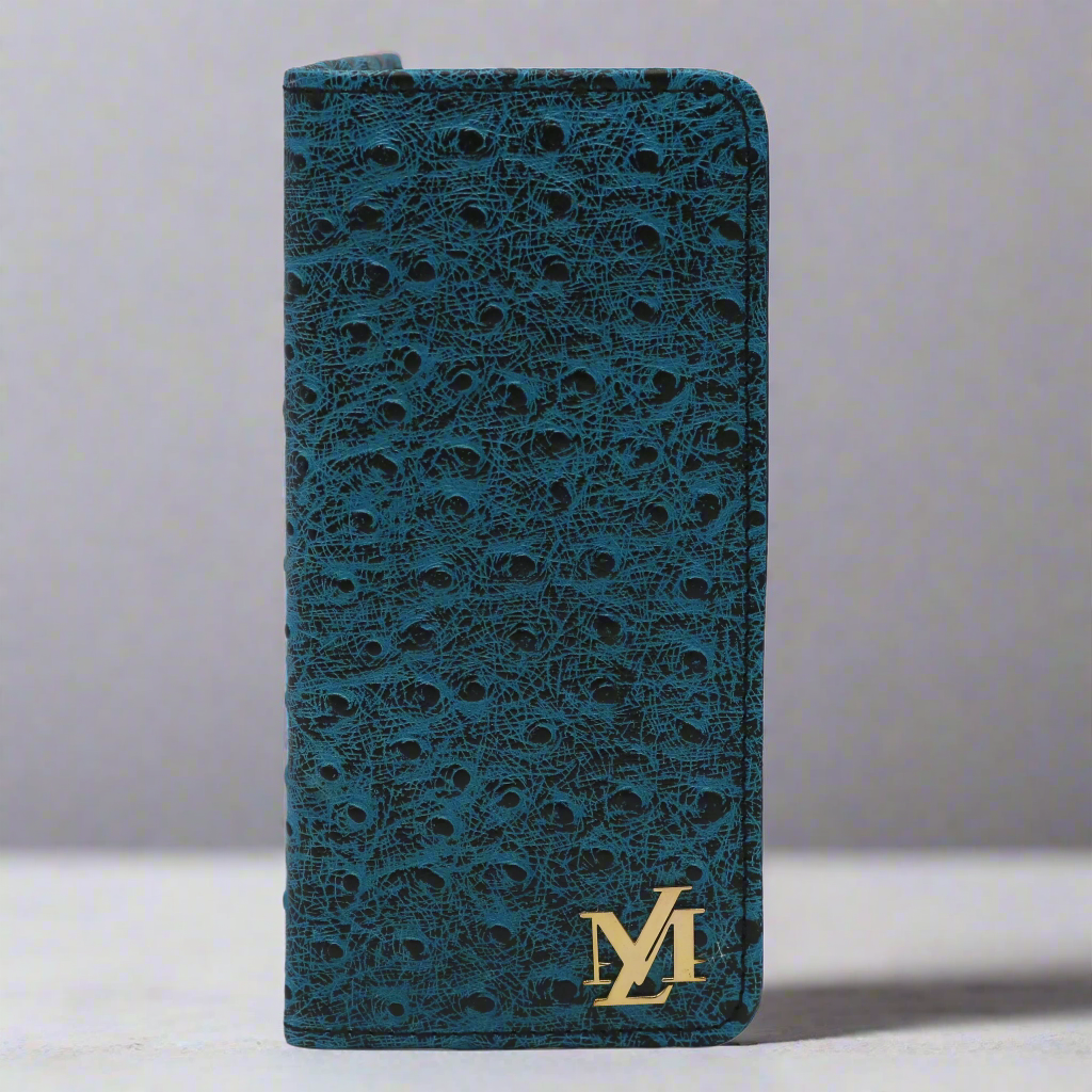 Blue & Black Waxed Crocodile