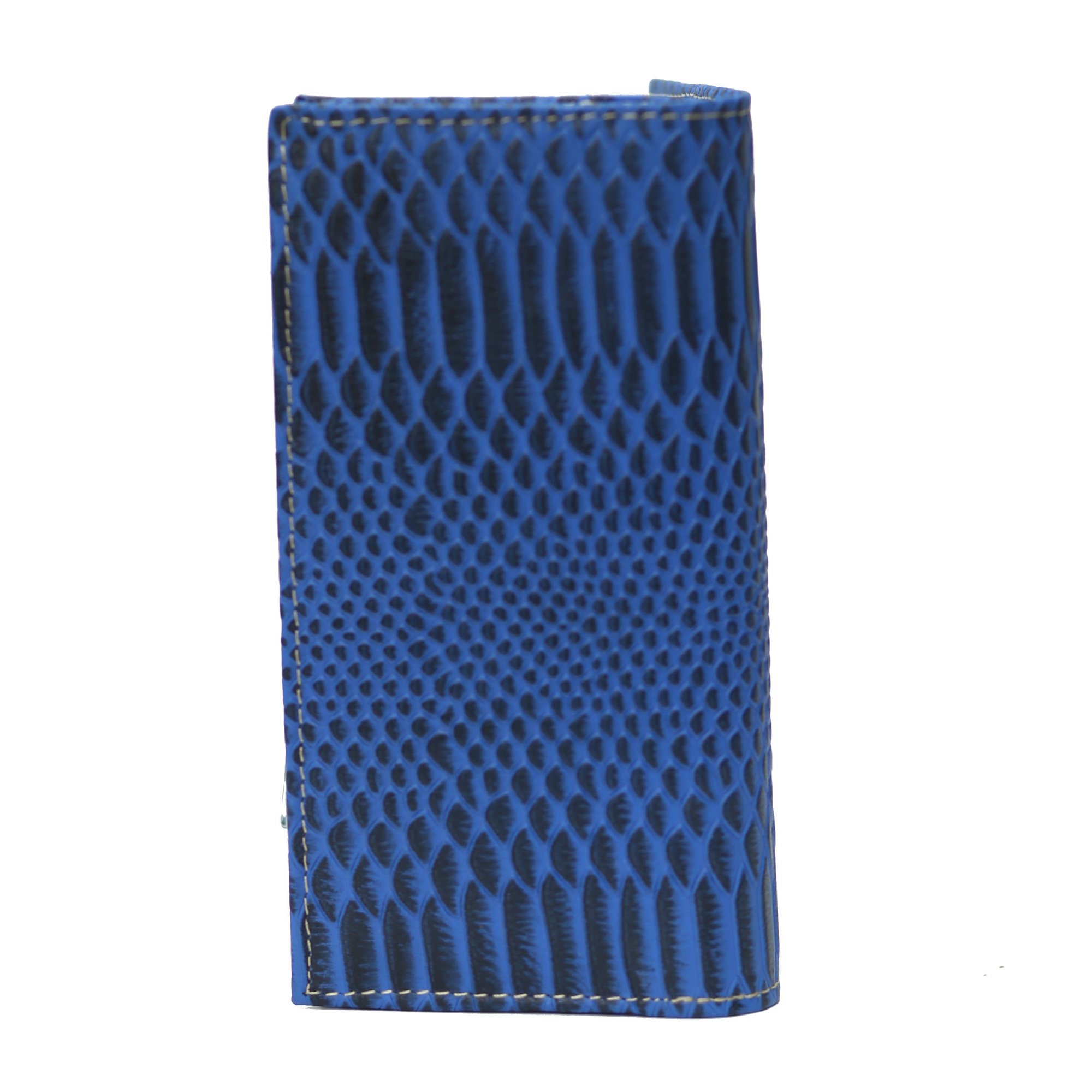 Blue textured Waxed Wallet