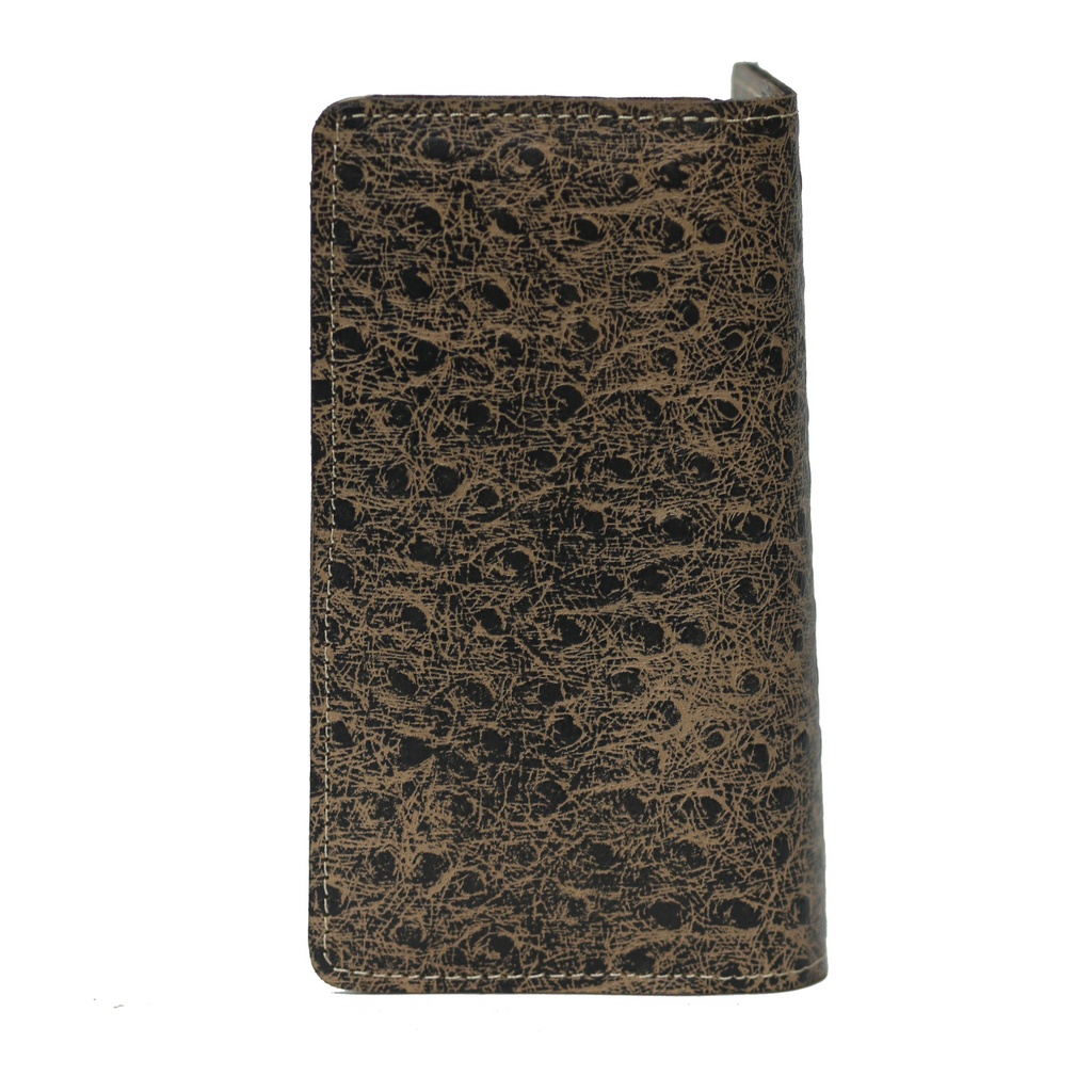 Brown Black dots zipper Wallet
