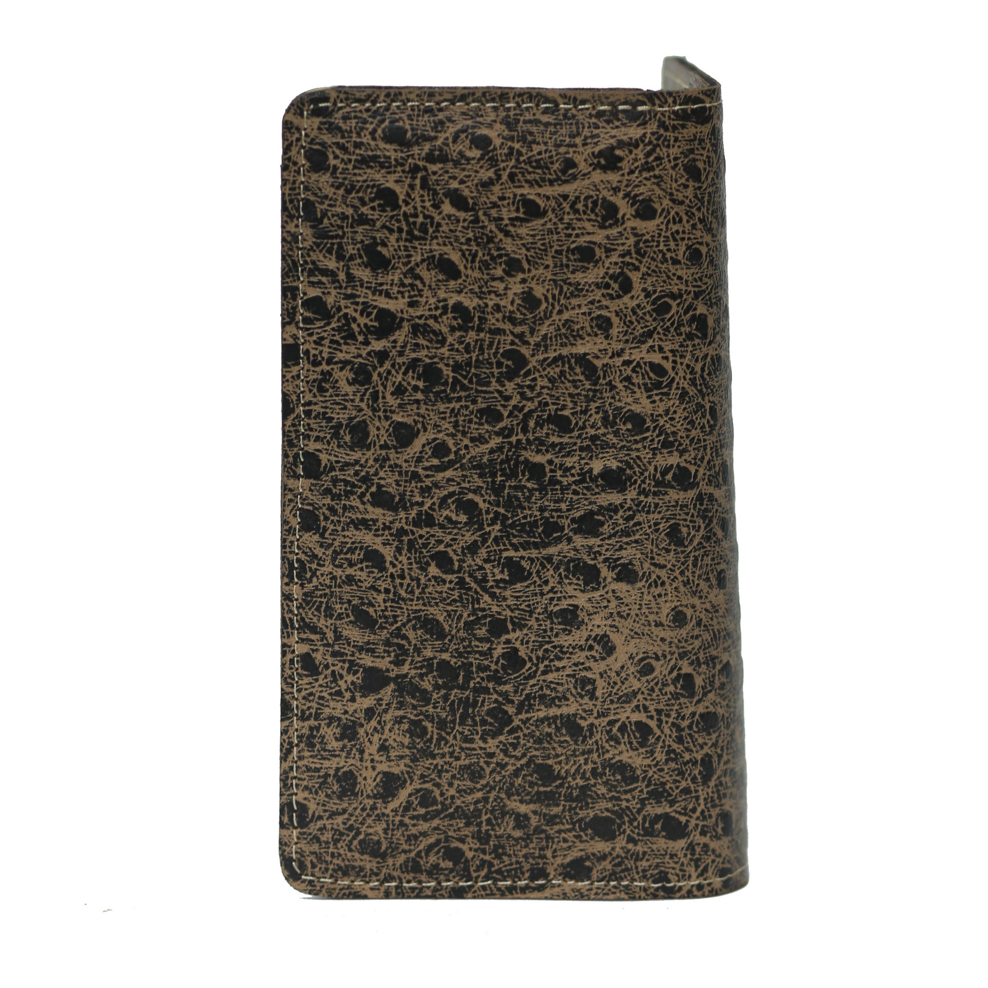 Brown Black dots zipper Wallet