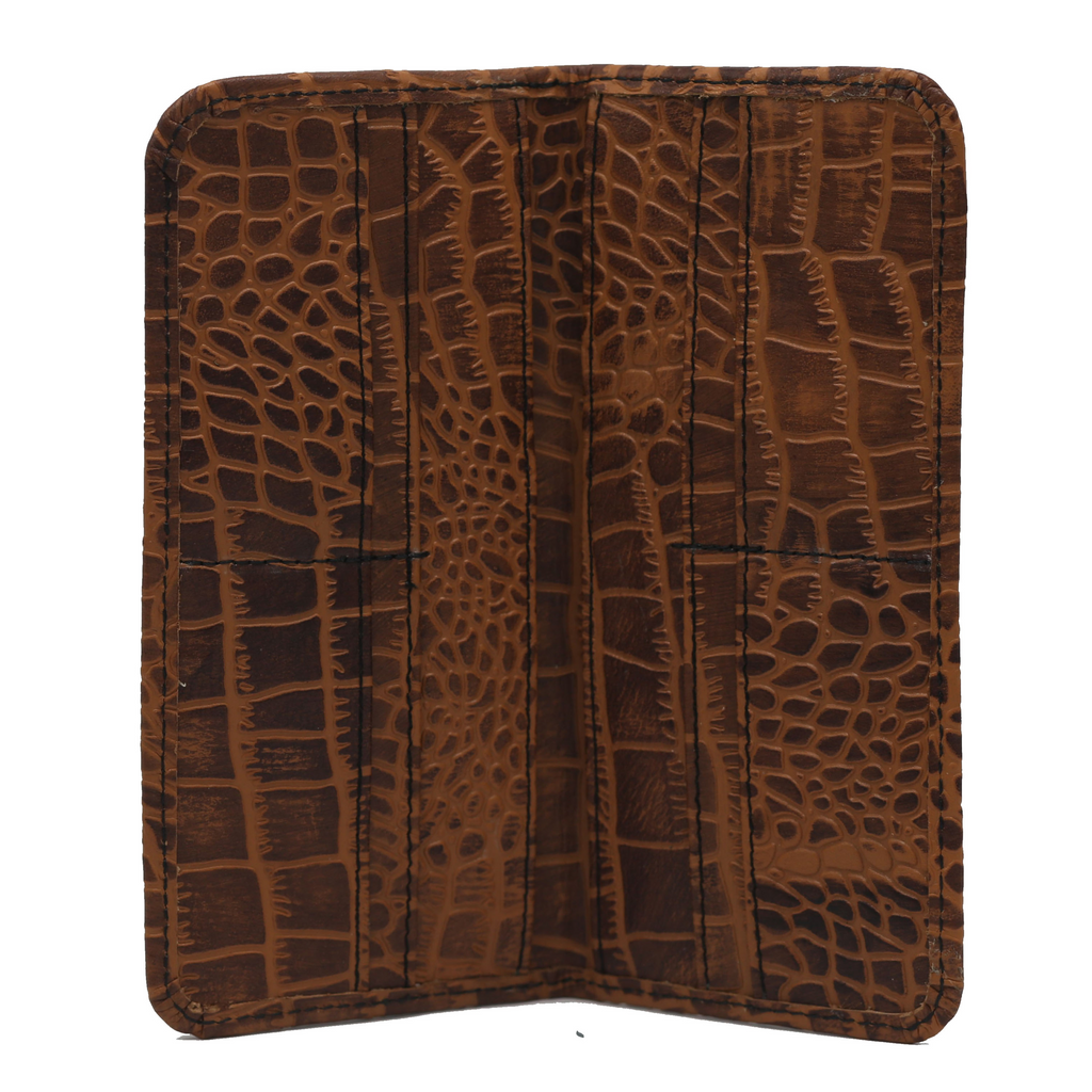 Brown Derby Waxed Crocodile Wallet