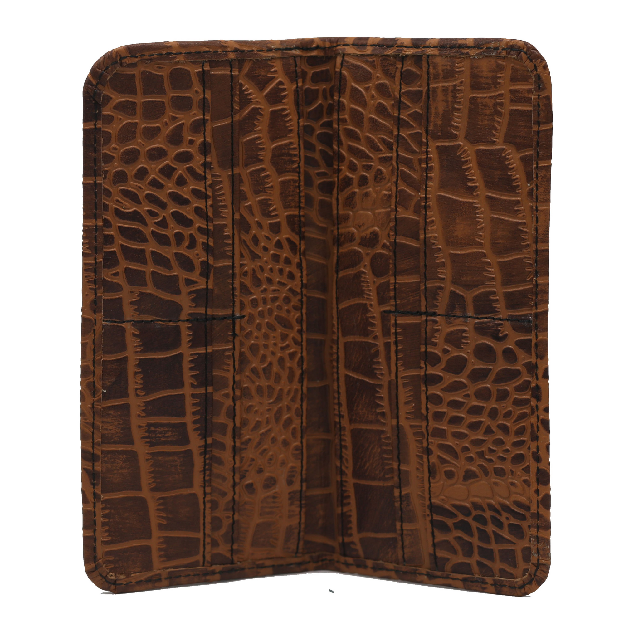Brown Derby Waxed Crocodile Wallet