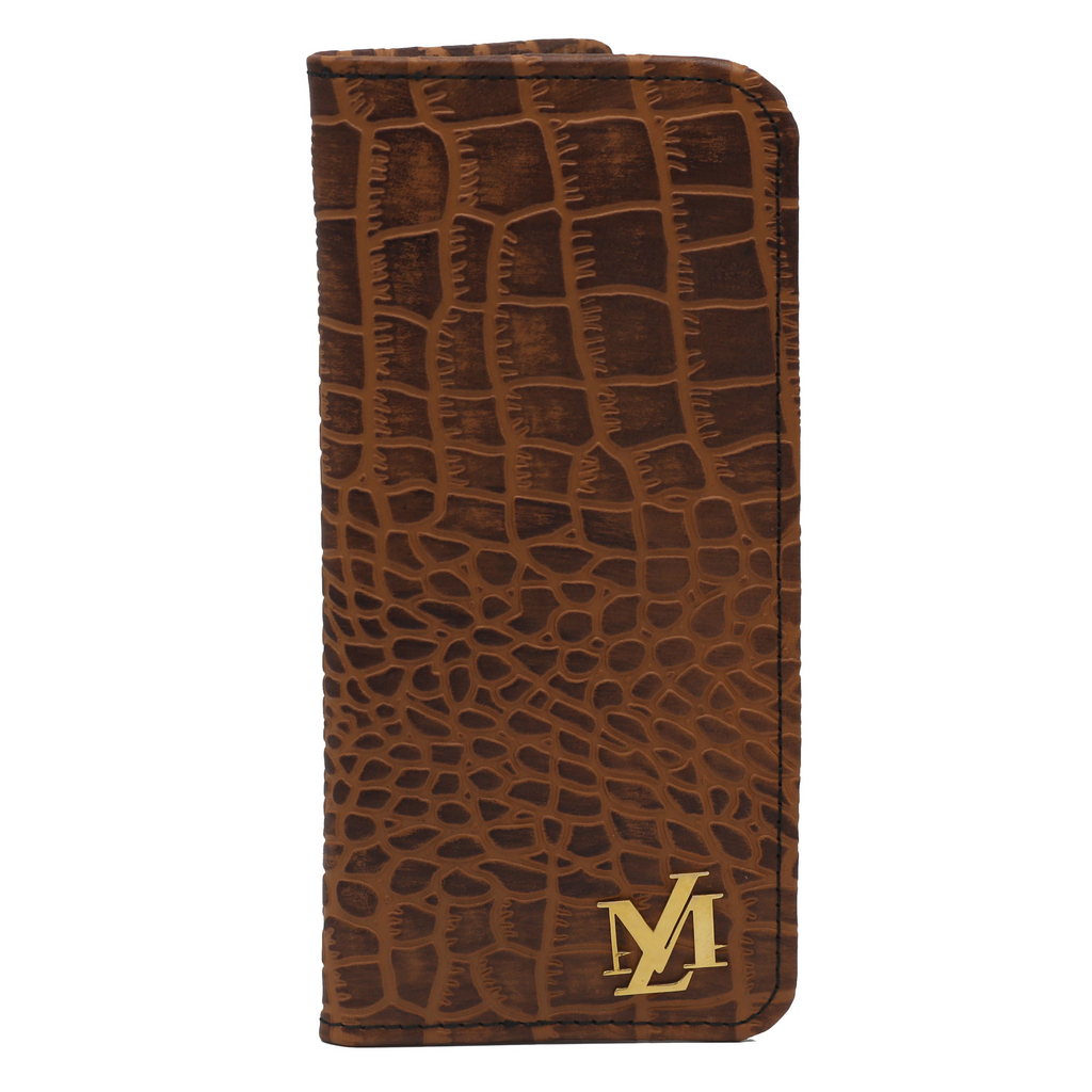 Brown Derby Waxed Crocodile Wallet